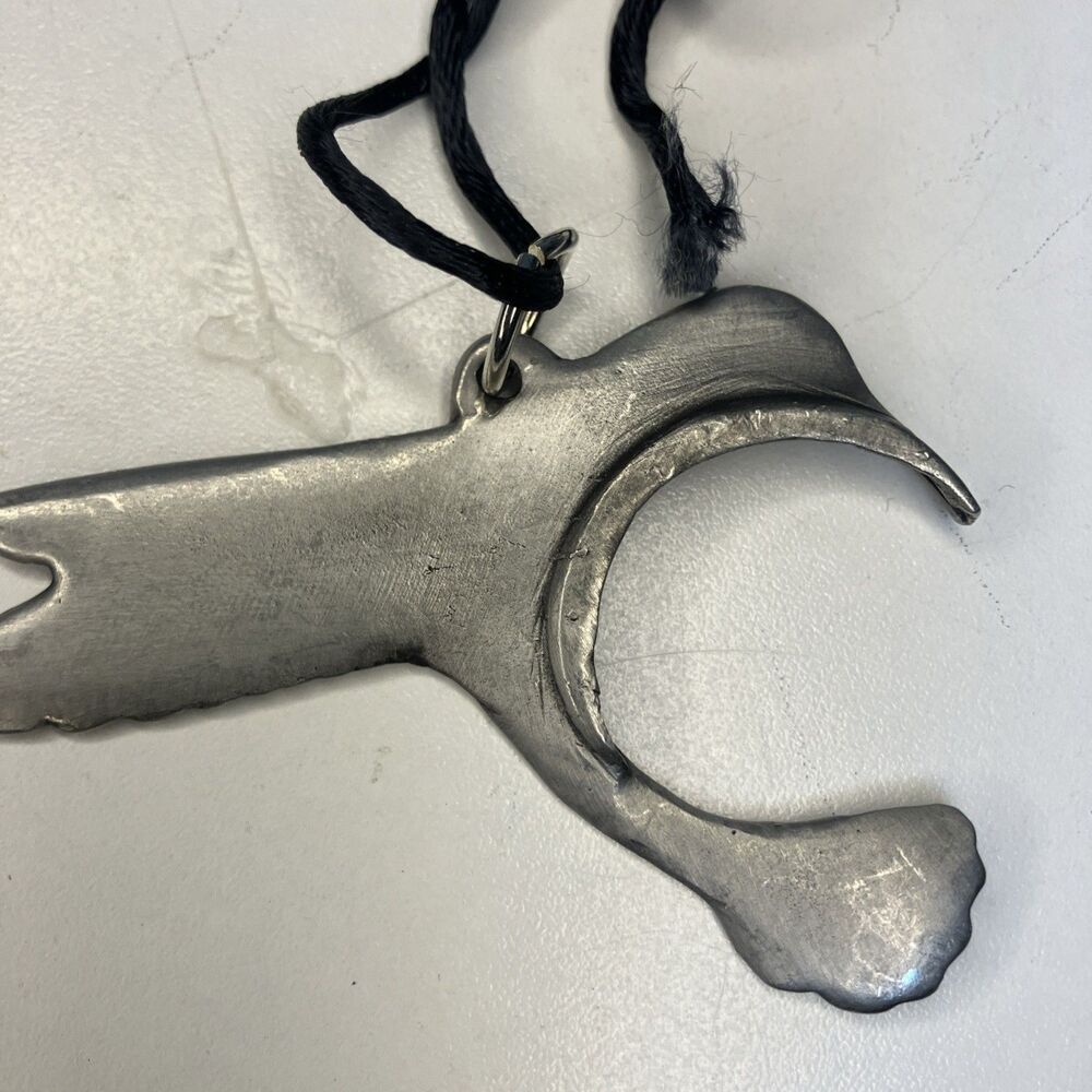 VTG Seagull Silver Metal Necklace 3”x2” - Picture 8 of 10